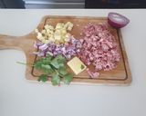 A picture of step 3 of Arepas with Chorizo.