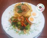 รูปขั้นตอนการทำที่ 4 ของ ข้าวคลุกน้ำพริกกะปิห่อไข่🍛🌮
