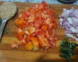 A picture of step 2 of Vidarbha special Nagpuri style Wanga batata Saoji masala bhaji.