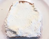 A picture of step 1 of Ricotta and drunk strawberry open toast.