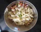 A picture of step 5 of Moong sprouts chaat.