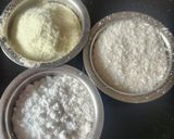 A picture of step 1 of Tricolor Milk Coconut Mithai - Tirangi Doodh Nariyal Mithai.