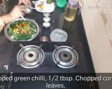 A picture of step 2 of Methi alu ke masala puri.