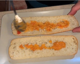 Foto del paso 5 de la receta: Bocadillo de pescado, pimientos y berenjena frita