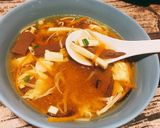 A picture of step 5 of Hot and Sour Soup.