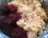 A picture of step 3 of Blackberry and cardamom rice pudding - vegan.