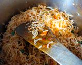 A picture of step 7 of Triple Schezwan fried rice.