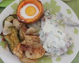 Foto del paso 5 de la receta: Carne al horno con verduras y crema de verdeo 🍽🥩🌽🥔🥕