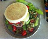 รูปขั้นตอนการทำที่ 9 ของ BLT English muffin natto