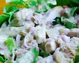 รูปขั้นตอนการทำที่ 4 ของ สลัดแอปเปิ้ลอกไก่ซีฟู้ด