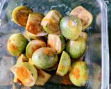 A picture of step 1 of Small Brinjals Stir Fry.