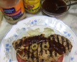 A picture of step 9 of Chicken buffalo burger meal.