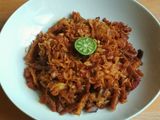 Pelecing ayam suwir bumbu merah