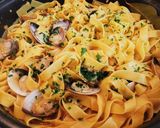 Foto del paso 5 de la receta: Fettuccine alle vongole rosso