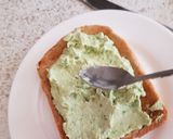 A picture of step 2 of My Philly Avocado Toast. 😁.