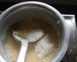 A picture of step 2 of Kalakand from leftover ghee mawa.