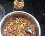 A picture of step 1 of Schezwan Veg grilled sandwich.