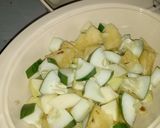 A picture of step 5 of Apple,pineapple and cucumber fruit salad.