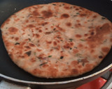 A picture of step 4 of Onion chapati.