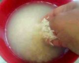A picture of step 2 of King tender coconut brown rice sweet pongal.