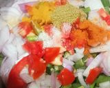 A picture of step 1 of Jhat phat Bhindi.