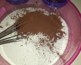A picture of step 2 of Black forest cake without oven.