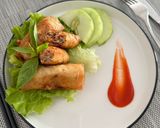 A picture of step 5 of Vietnamese Shrimp and Pork Egg Rolls (Chả giò tôm thịt).