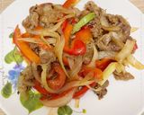 黑胡椒蠔油甜椒牛肉的食譜步驟6照片