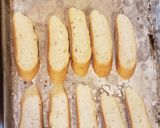 A picture of step 5 of Lentil Salad Crostini with Chevre and Prosciutto.