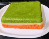 A picture of step 7 of Tri Colour Dhokla.