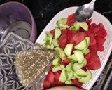 A picture of step 3 of Watermelon Salad.