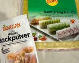 Hình bước làm 1 của món Bánh croissant pha-ke bằng bánh tráng