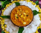 A picture of step 3 of Corn curry with rice.