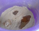 A picture of step 3 of Crazy Cupcakes - no eggs, no butter, no milk.