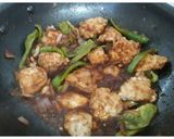 A picture of step 6 of Chilli Chicken.