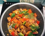 Hình bước làm 3 của món Bún xào mề gà eatclean