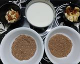 A picture of step 1 of Dark Chocolate Almond Pumpkin and Chia Seeds Oats with Banana.