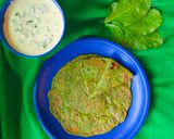 A picture of step 5 of Liquid Dough Palak Paratha.