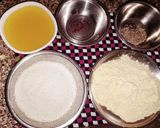 A picture of step 2 of Kesar kaju Mysore paak mithai.
