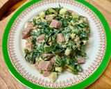 A picture of step 3 of Wild garlic with eggs and ham.
