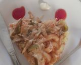 A picture of step 11 of 3 layers pan macaroni.