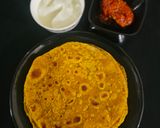 A picture of step 3 of Moong paratha (protein rich).