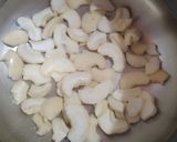 A picture of step 1 of Kaju pakoda.