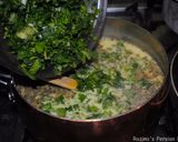 A picture of step 9 of Azerbaijani yogurt soup herbs.
