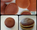 A picture of step 3 of Dorayaki with nutella.