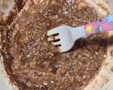 Hình bước làm 1 của món Pancake chuối yến mạch cacao