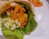 A picture of step 5 of Beef and Chicken Shawarma Wraps.