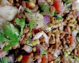 A picture of step 4 of Healthy Sprout chaat.