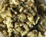 A picture of step 2 of Begun Pora/roasted aubergine/ baingan bhartha.
