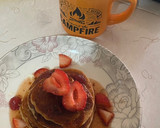 Foto del paso 5 de la receta: Hot cakes de queso manchego y coulis de fresa y chipotle 🧀🍓